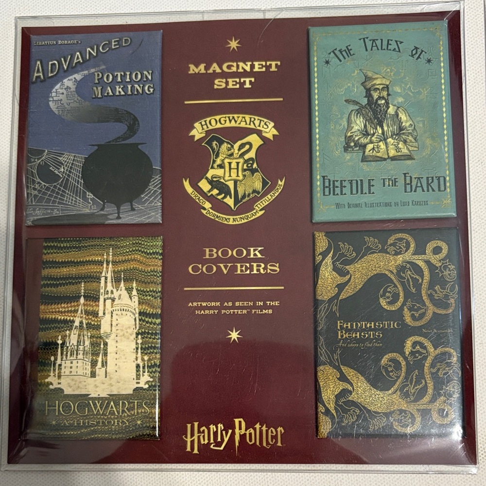 Harry Potter Magnet Set with Book Covers and ministry proclamations